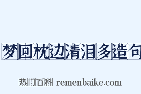梦回枕边清泪多造句是什么意思的图片